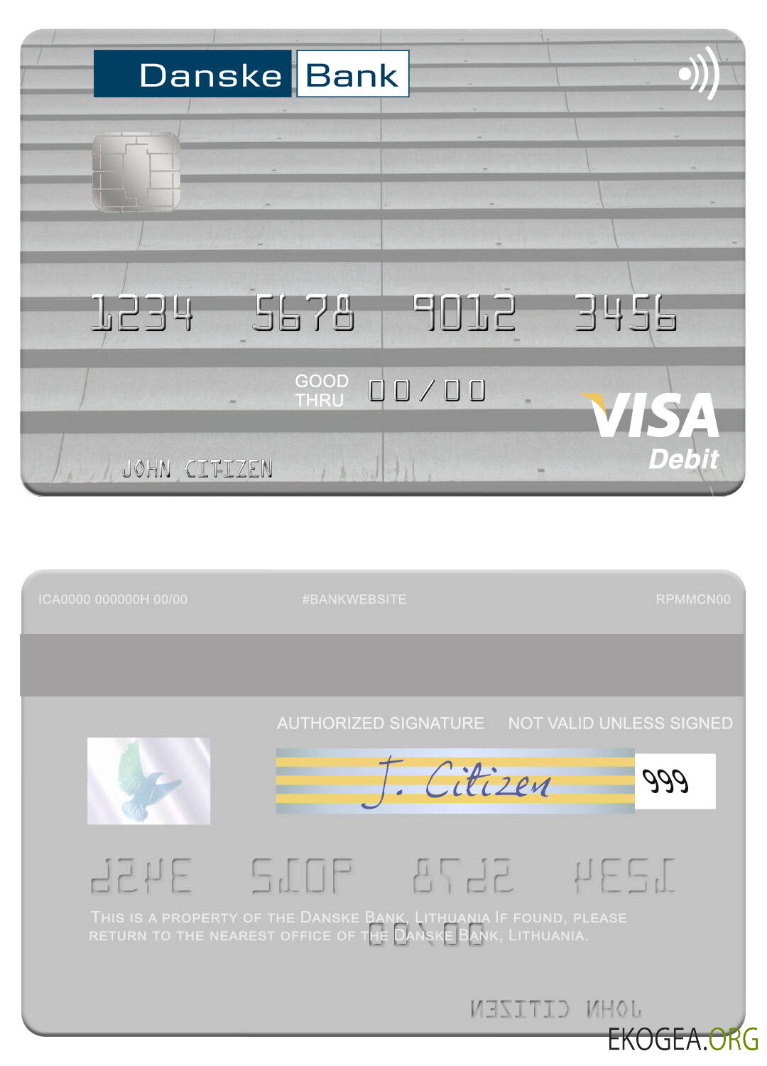 Carte de débit visa Lituanie Danske Bank